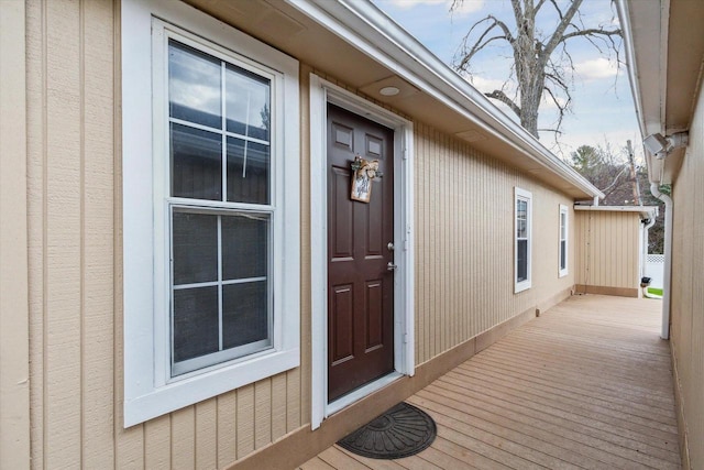 view of doorway to property