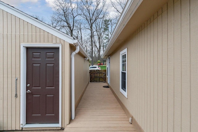 view of doorway to property