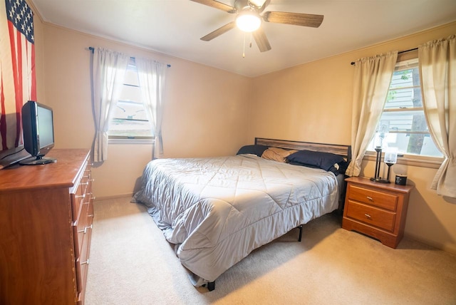 712 Frank St, Darlington, WI 53530 - bedroom with light colored carpet and ceiling fan