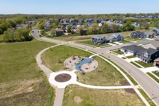 aerial view of residential area