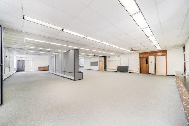 510 Lake St, Cascade, WI 53011 - basement featuring a ceiling fan and carpet