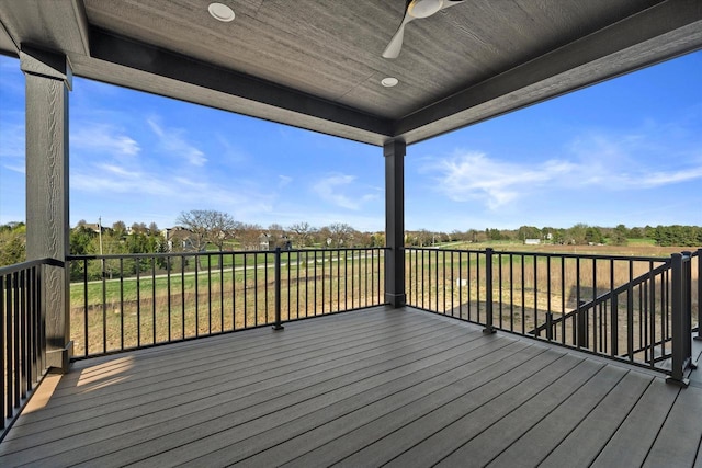 N59W27328 Autumn Ct, Lisbon, WI 53089 - wooden deck with a ceiling fan
