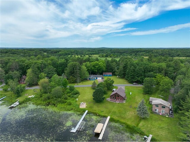 1897 Breezy Bay Rd, Balsam Lake, WI 54810 - drone / aerial view featuring a wooded view