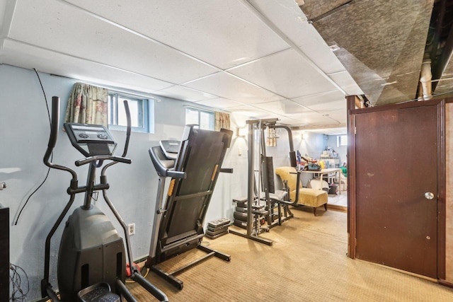 3025 W Pierce St, Milwaukee, WI 53215 - workout room with carpet flooring
