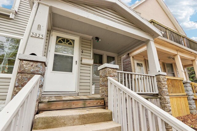 3025 W Pierce St, Milwaukee, WI 53215 - property entrance featuring a porch