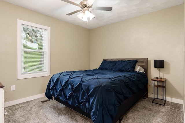 1729 E Rd 5, Milton, WI 53534 - carpeted bedroom featuring baseboards and ceiling fan