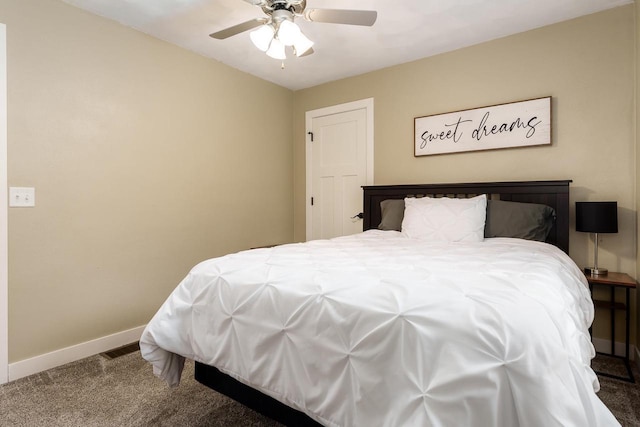 1729 E Rd 5, Milton, WI 53534 - bedroom featuring baseboards, ceiling fan, and carpet