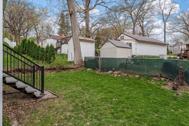 1729 E Rd 5, Milton, WI 53534 - view of yard featuring stairway, fence, and a residential view