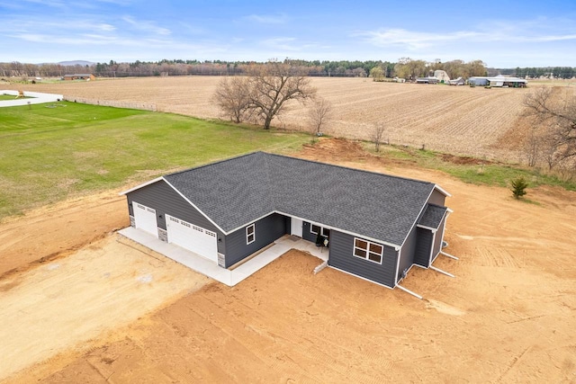 bird's eye view featuring a rural view