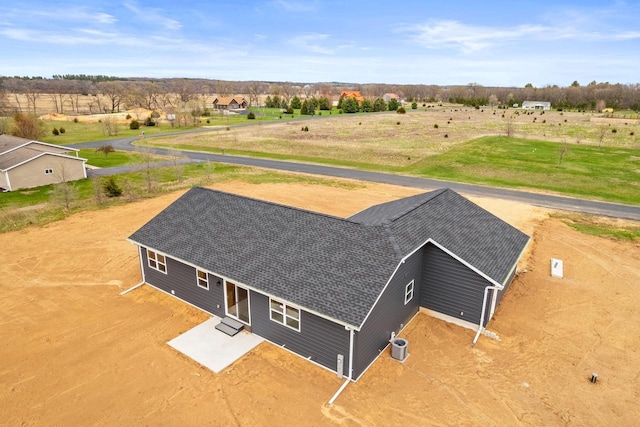 drone / aerial view featuring a rural view