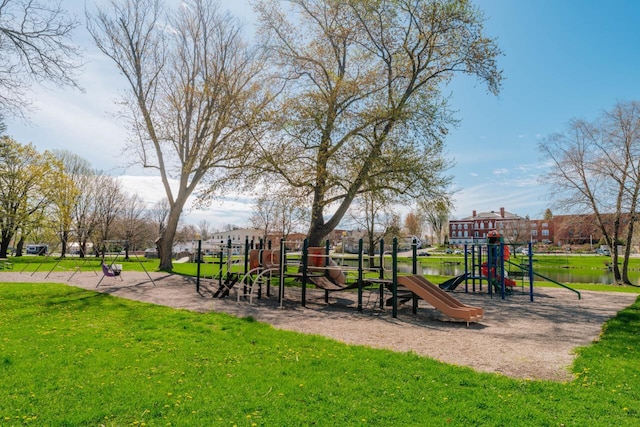 556 Gold St, Green Lake, WI 54941 - community playground with a lawn