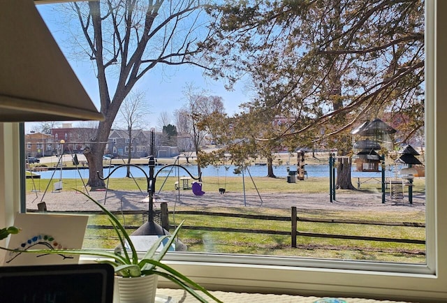 556 Gold St, Green Lake, WI 54941 - view of grassy yard with a water view