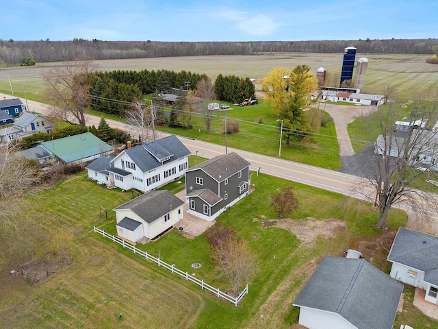 drone / aerial view featuring a rural view