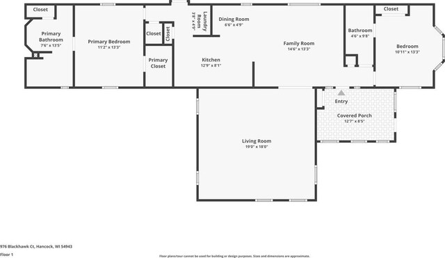 976 Blackhawk Ct, Hancock, WI 54943 - plan
