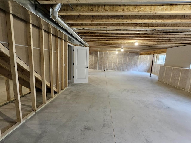 view of basement