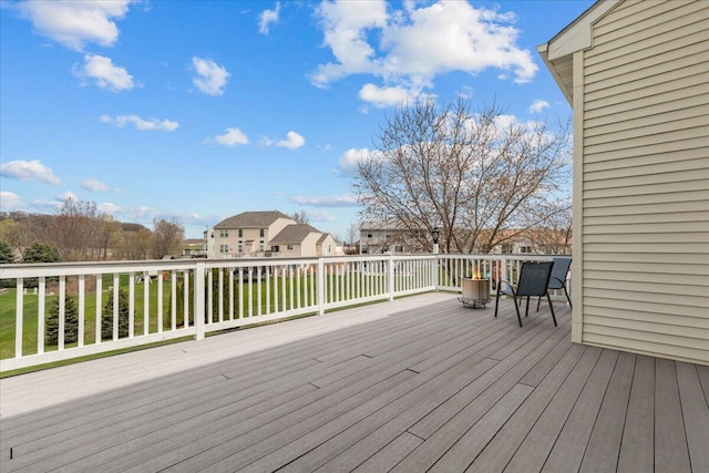 630 Polaris St, West Bend, WI 53095 - wooden terrace featuring a residential view
