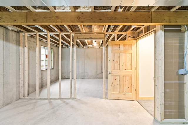 view of basement