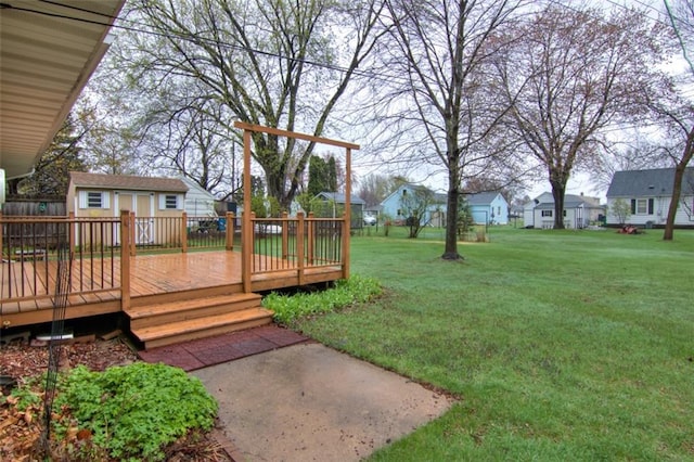 2015 Valmont Ave, Eau Claire, WI 54701 - view of yard featuring a residential view and a wooden deck