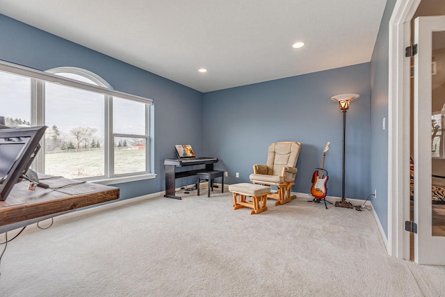 183 Twin Valley Trl, Cedar Grove, WI 53013 - sitting room featuring baseboards, carpet flooring, and recessed lighting
