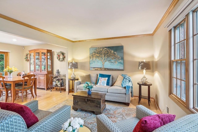 6614 Inner Dr, Madison, WI 53705 - living room with wood finished floors and ornamental molding