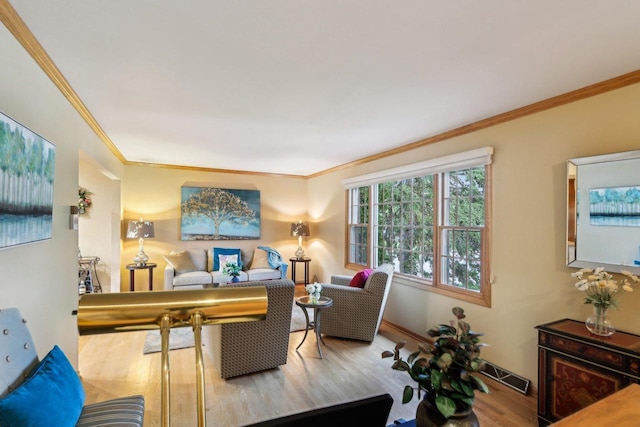 6614 Inner Dr, Madison, WI 53705 - living room with crown molding and wood finished floors