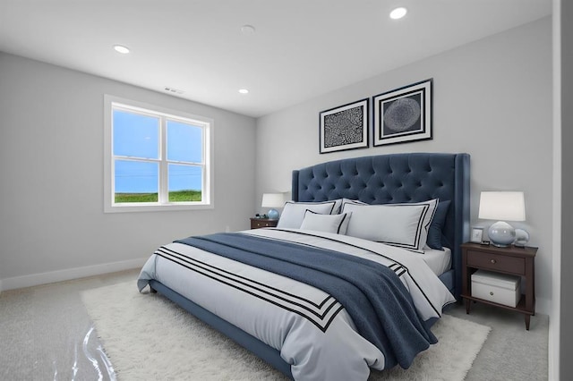 255 NW 3rd Ave, Monroe, WI 53566 - carpeted bedroom with baseboards, recessed lighting, and visible vents