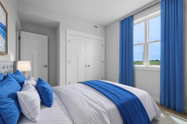 255 NW 3rd Ave, Monroe, WI 53566 - bedroom featuring carpet floors, a closet, and visible vents