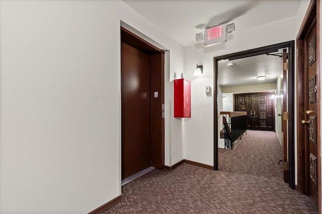 N84W16033 Menomonee Ave Unit 200, Menomonee Falls, WI 53051 - corridor with carpet floors and elevator