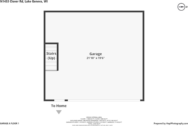 N1453 Clover Rd, Genoa City, WI 53128 - view of layout