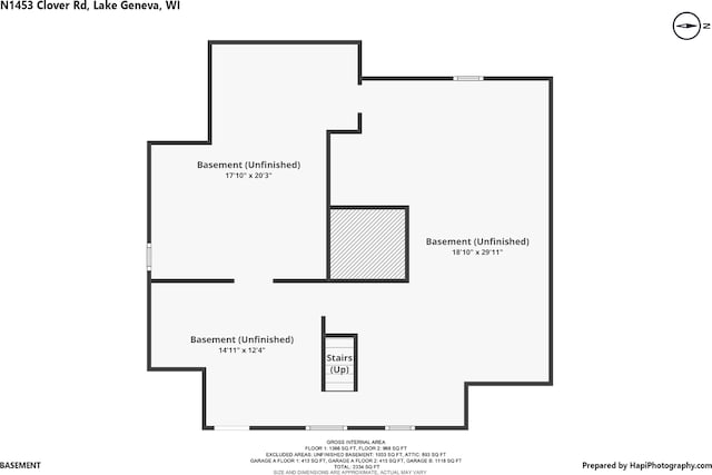 N1453 Clover Rd, Genoa City, WI 53128 - view of layout
