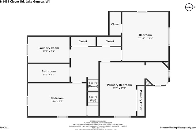 N1453 Clover Rd, Genoa City, WI 53128 - plan