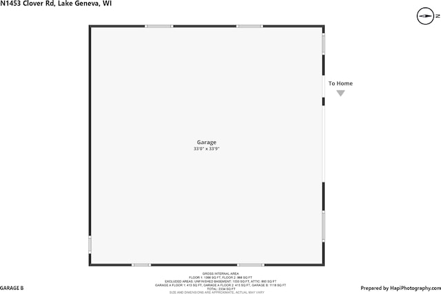 N1453 Clover Rd, Genoa City, WI 53128 - view of layout