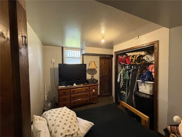 bedroom featuring a closet