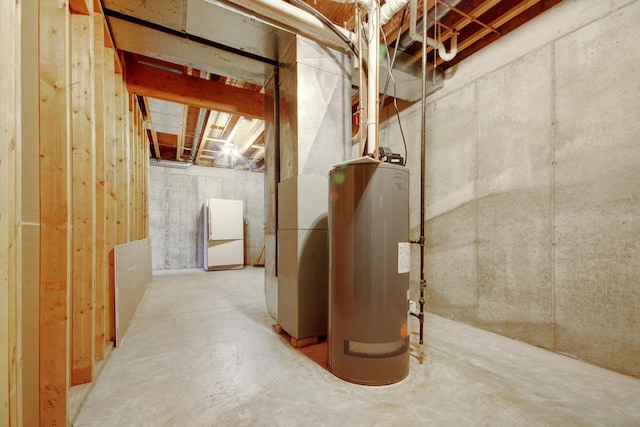 524 Tindalls Nest, Twin Lakes, WI 53181 - unfinished basement with gas water heater