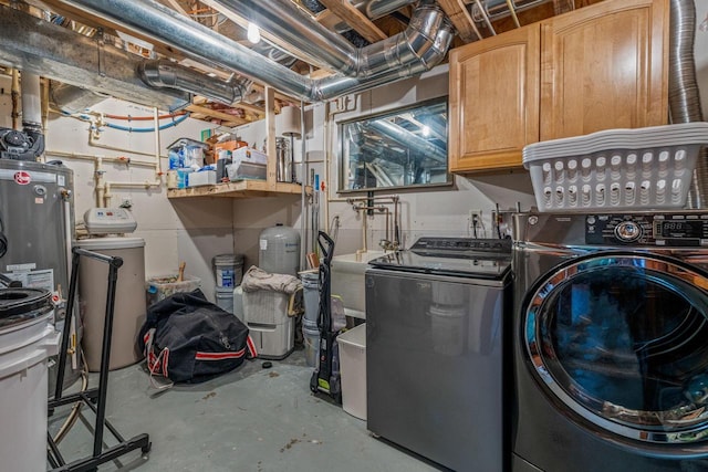 3024 Nagawicka Ave, Delafield, WI 53018 - laundry area featuring separate washer and dryer and cabinet space