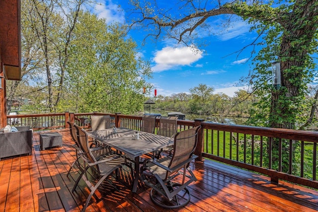 3024 Nagawicka Ave, Delafield, WI 53018 - deck featuring outdoor dining space