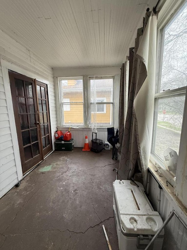 sunroom / solarium with french doors