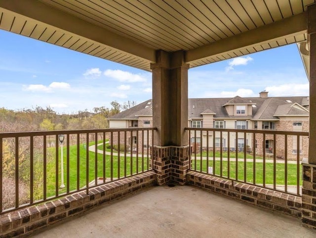 balcony featuring a residential view