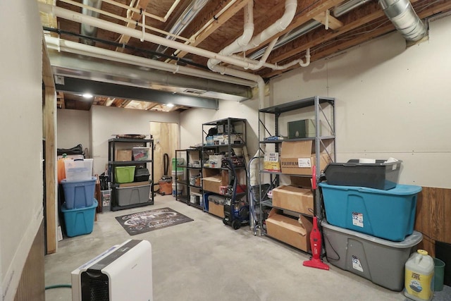 view of storage room