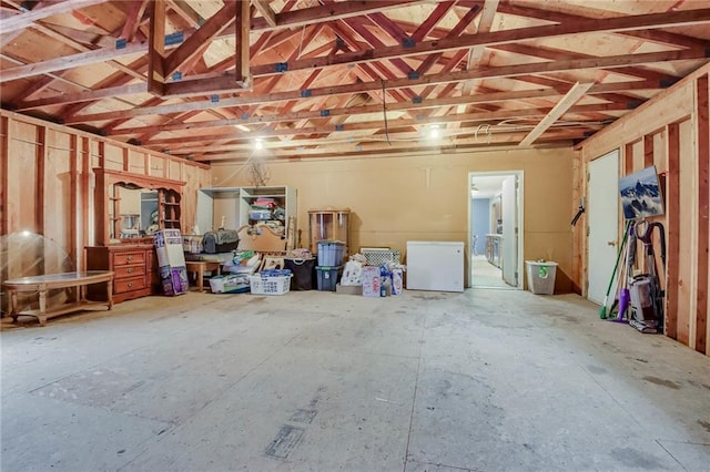 E5081 865th St, Boyceville, WI 54725 - garage with fridge