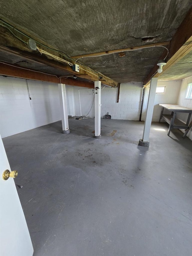 view of basement