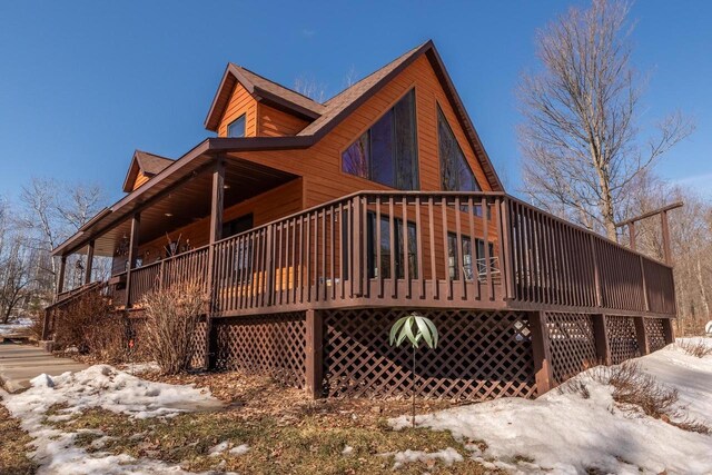 9327 Strong Rd, Argonne, WI 54511 - view of snow covered house