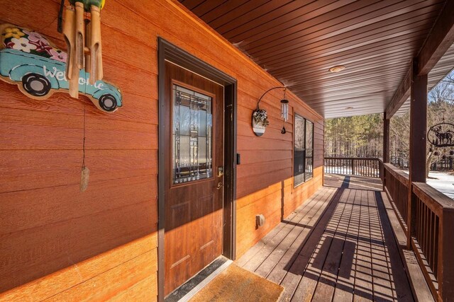 9327 Strong Rd, Argonne, WI 54511 - wooden terrace featuring a porch
