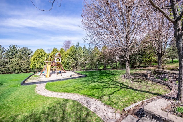 2704 Kettle Ct, West Bend, WI 53090 - view of yard with a playground