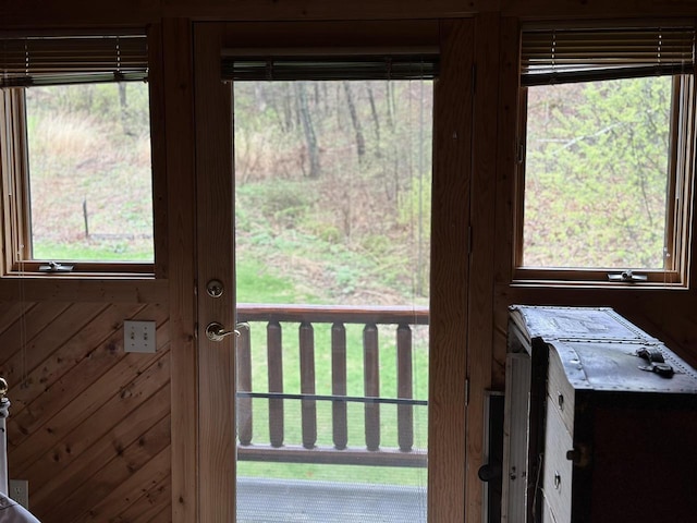doorway to outside featuring a wealth of natural light