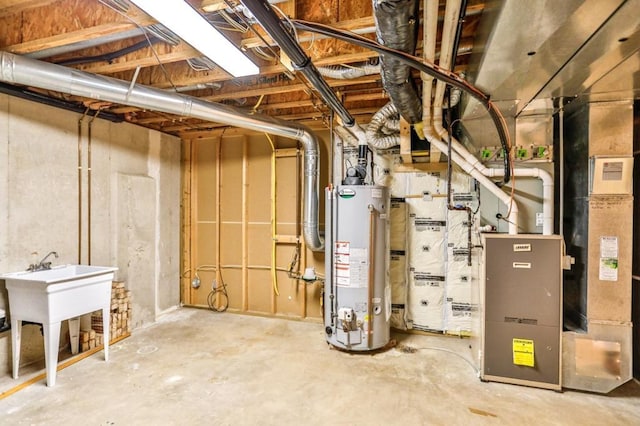 4109 Oak Ter, Weston, WI 54476 - utility room featuring water heater and heating unit