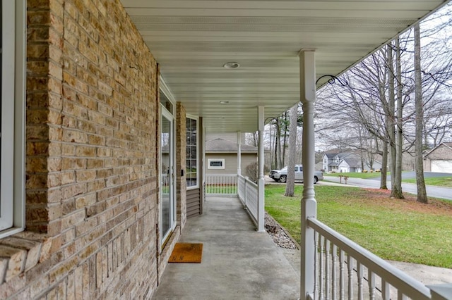 4109 Oak Ter, Weston, WI 54476 - view of patio with a residential view and covered porch