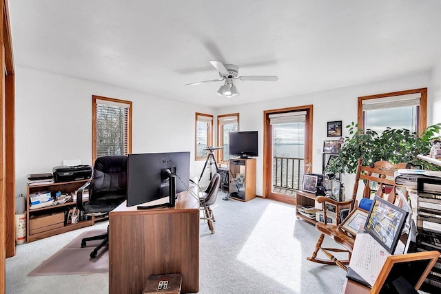 3280 County Rd S, Little Suamico, WI 54141 - office space featuring ceiling fan and carpet floors