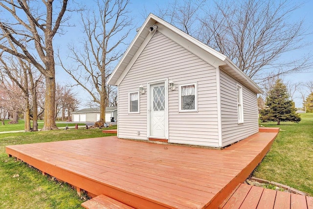 3280 County Rd S, Little Suamico, WI 54141 - deck featuring a yard