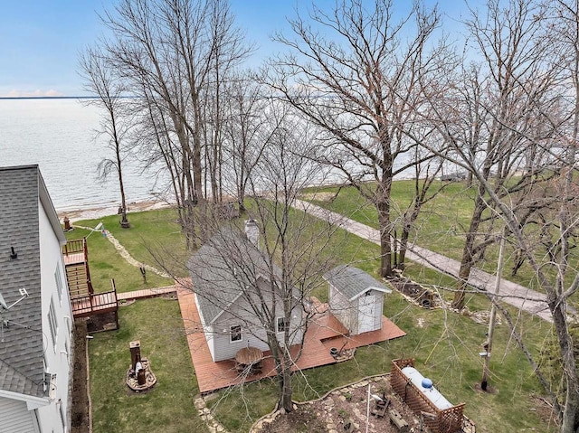 3280 County Rd S, Little Suamico, WI 54141 - birds eye view of property with a water view